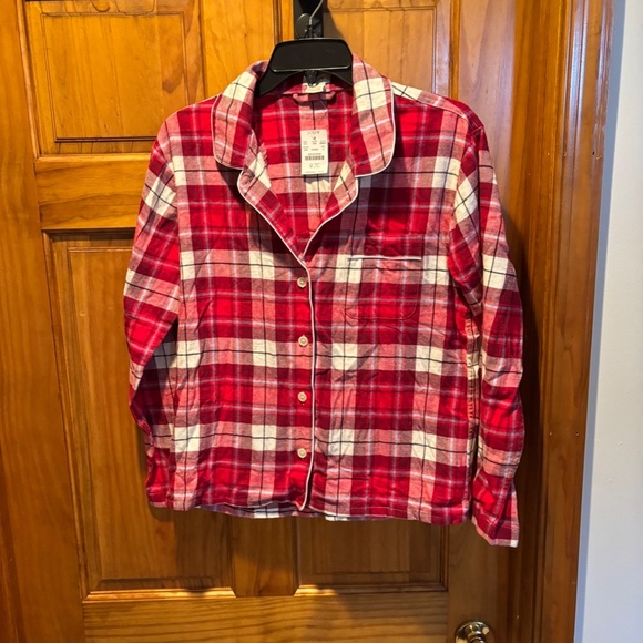 J. Crew Factory Plaid Flannel Pajama Top in Small NWT - Picture 2 of 7